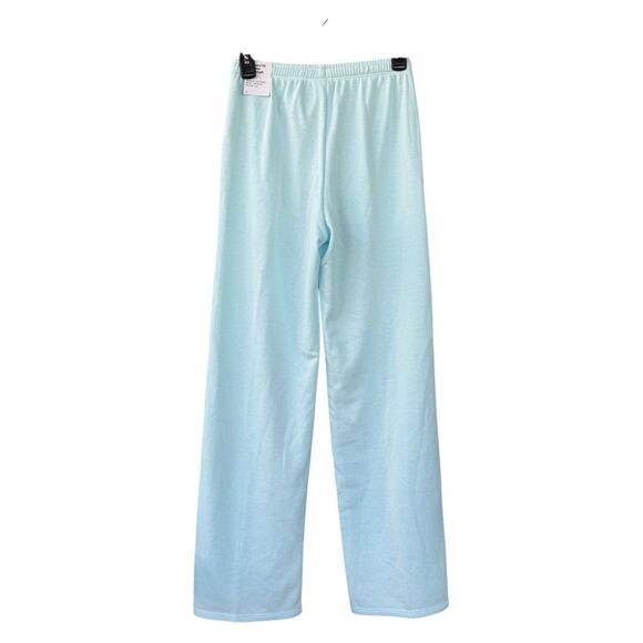 NWT Nike Mid Rise Full Length Light Blue Track Pants Women’s Size XS Wide Leg - Picture 2 of 4
